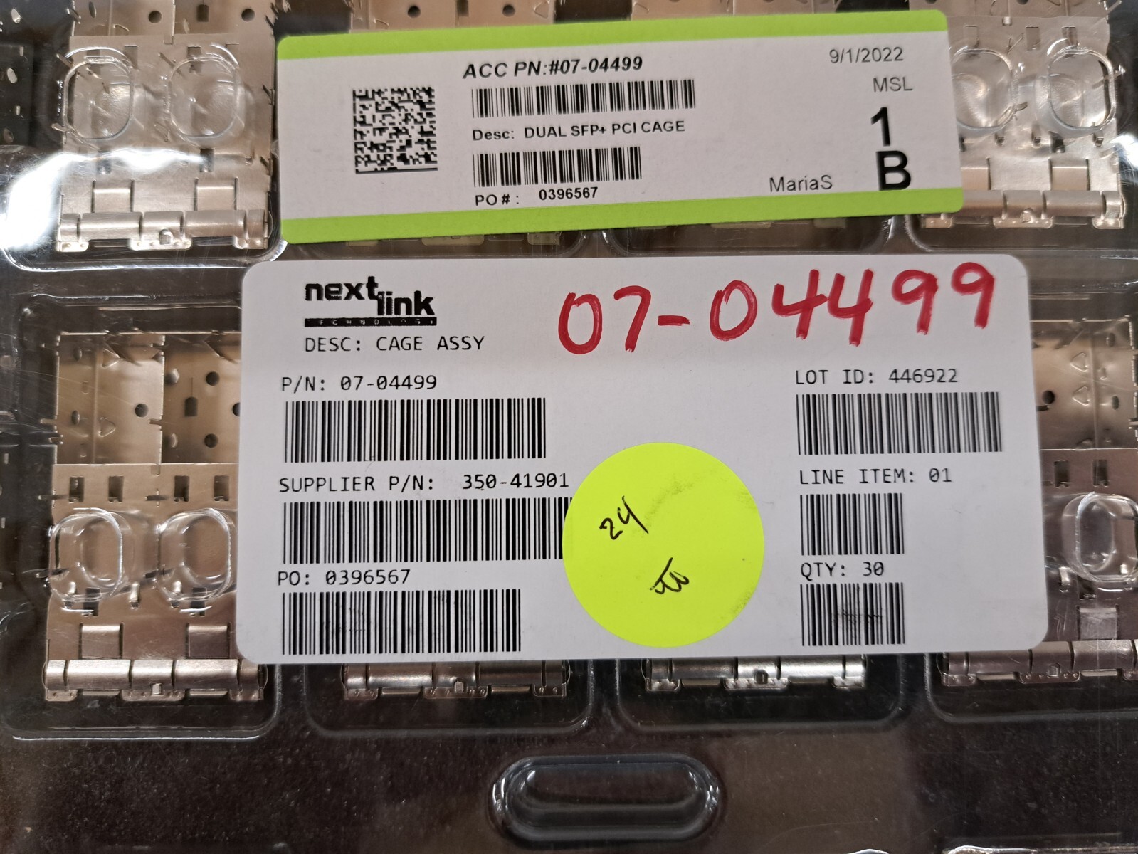 New, Next Link Tech, 350-41901, DUAL SFP PCI CAGE
