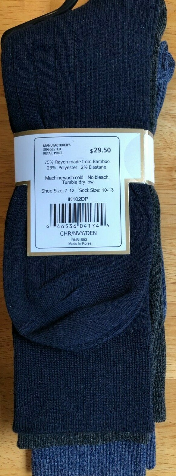 3 PAIRS IKE BEHAR LUXURY MEN'S DRESS Socks Shoe size 7-12 $29.50 RAYON Bamboo