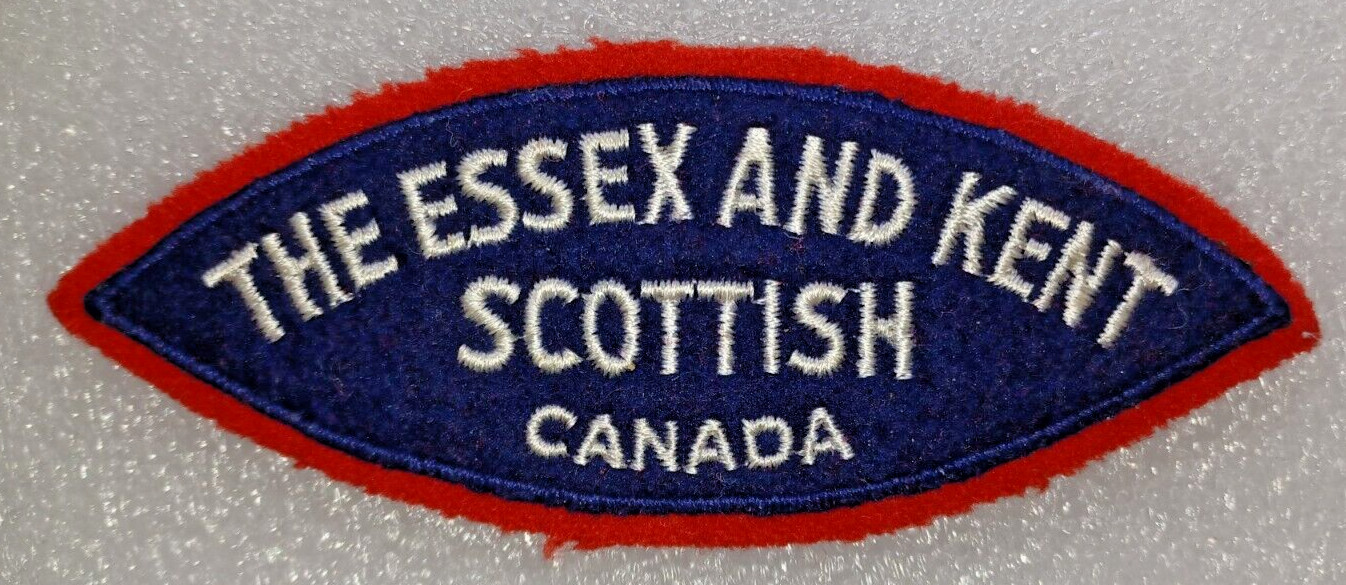 Essex and Kent Scottish Cloth Shoulder Title Badge, Canadian