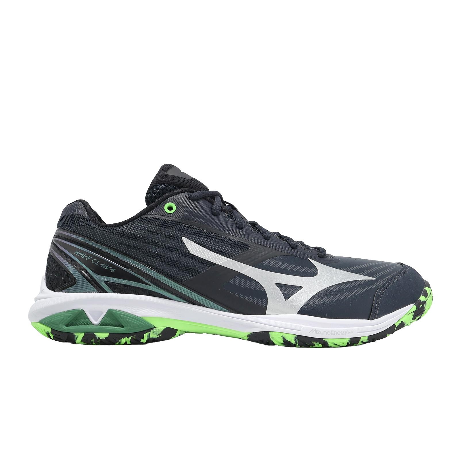 Mizuno Wave Claw 4 Super Wide Black Green Men Badminton Shoes 71GA2644-03