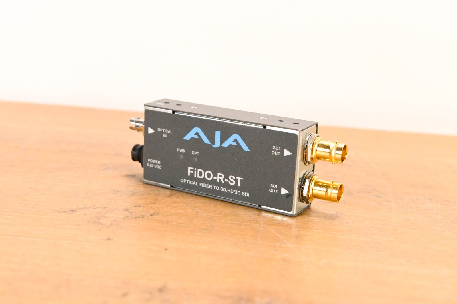 AJA FiDO-R-ST Single-Channel ST Fiber to 3G-SDI Mini Converter (NO PSU) CG01WJZ