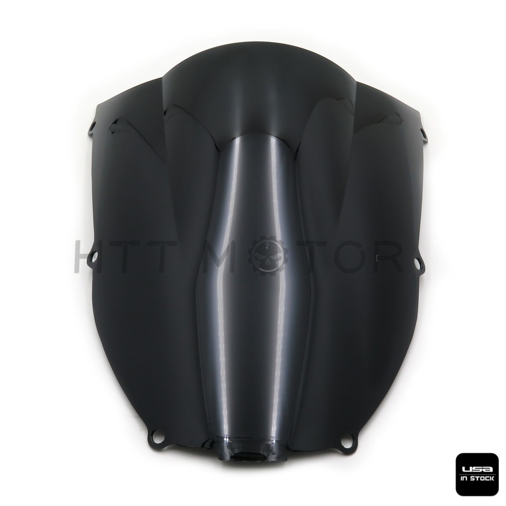 Smoke Black Double Bubble Windscreen Windshield for 00-2002 Kawasaki Ninja ZX6R