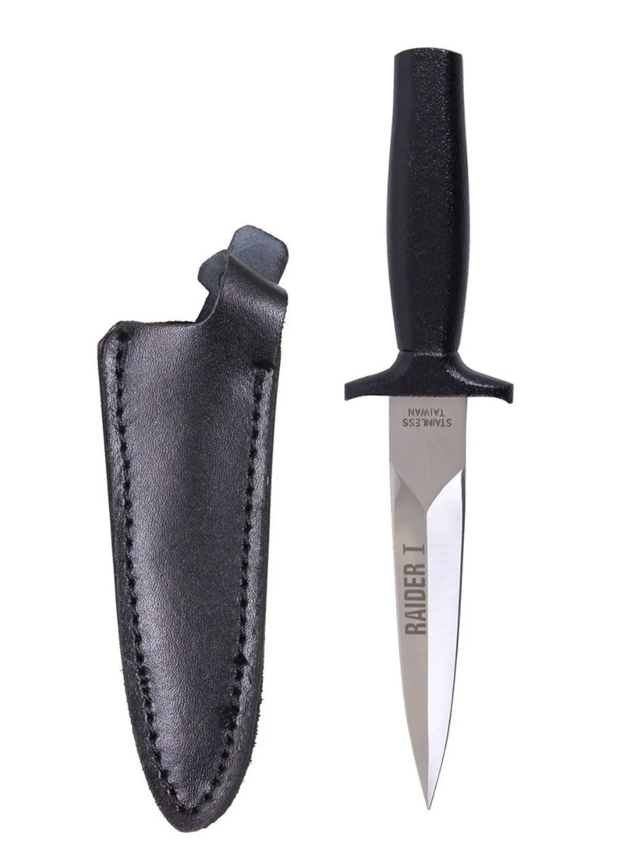 Rothco Silver Raider I Boot Knife | 3037 | Lightweight Stainless Steel
