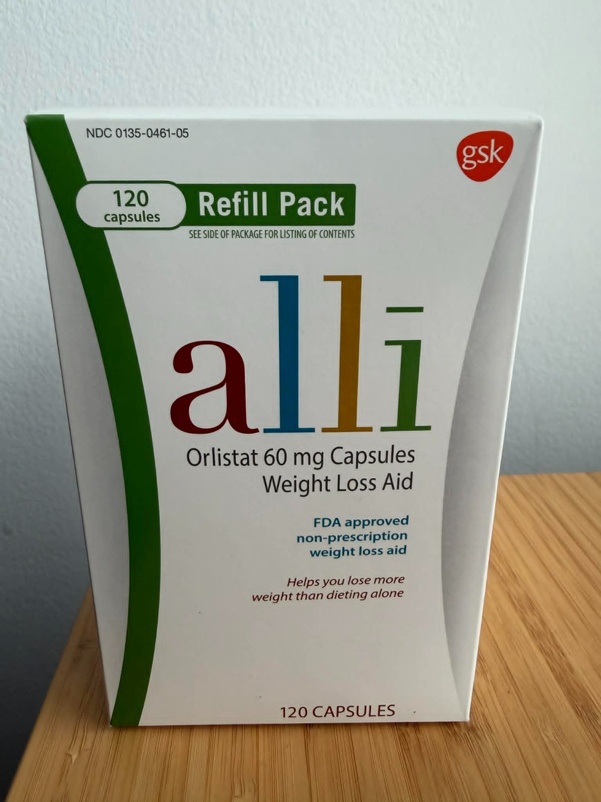 Weight Loss Diet Pills, Orlistat 60 mg Capsules 120 Count Refill Pack EXP 10/27