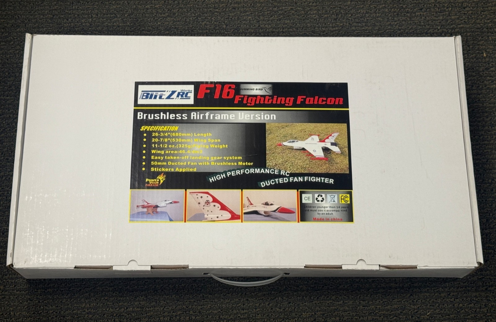 New Blitz RC F16 F-16 Fighting Falcon Brushless Replacement Airframe