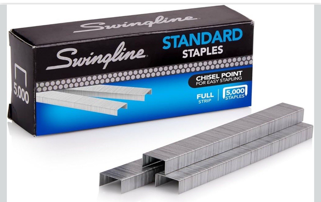 Lot Of 6 Boxes Of Swingline Standard Staples 1/4" Full Strip 6 Boxes of 5,000