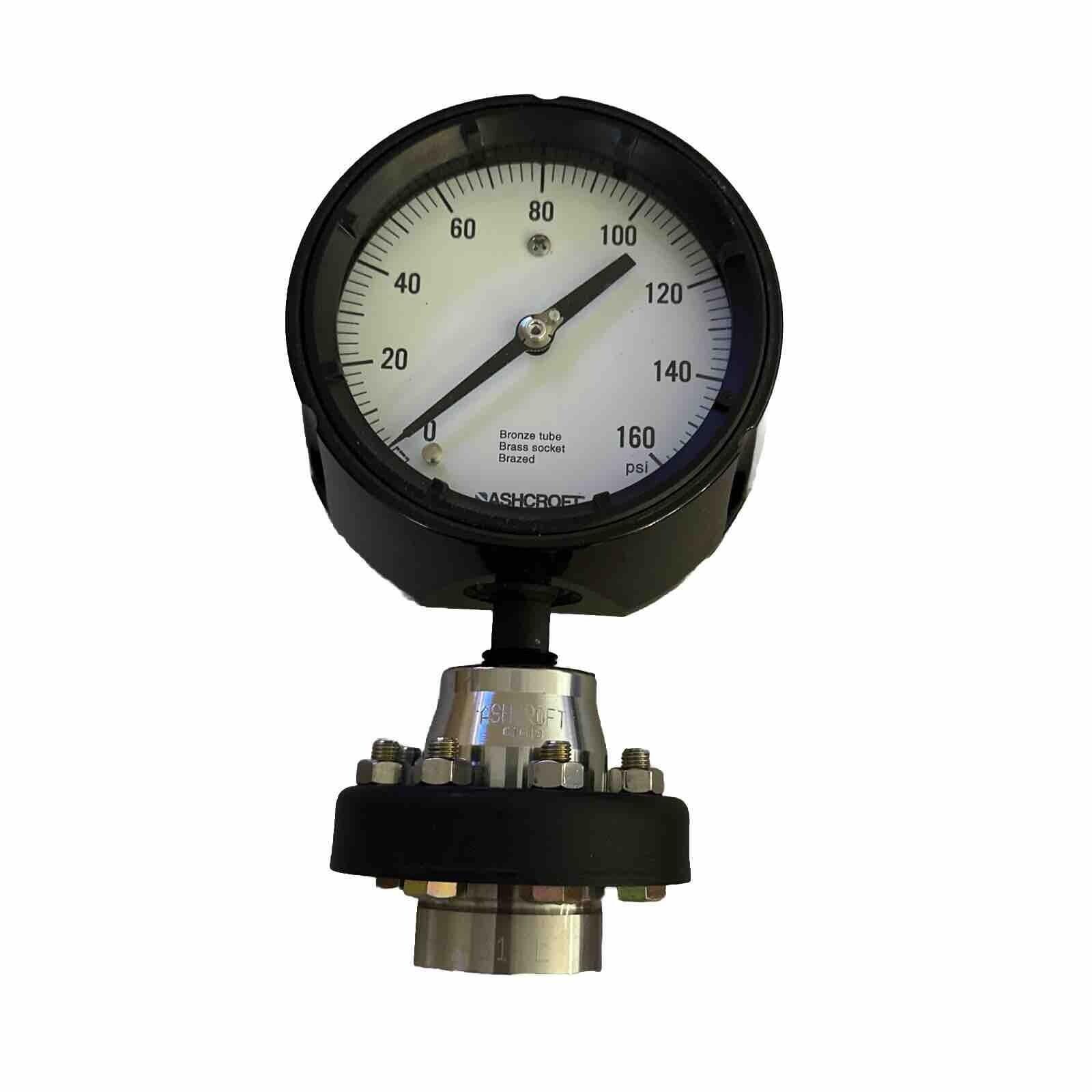 ASHCROFT 451379SSL04L160# Pressure Gauge,0 to 160 psi,4-1/2In New