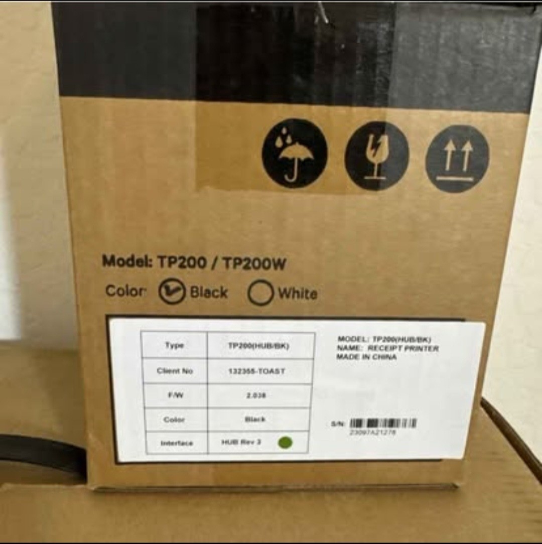 TOAST TT204 POS DATA PROCESSING MACHINE + CASH DRAWER + NEW PRINTER TC200