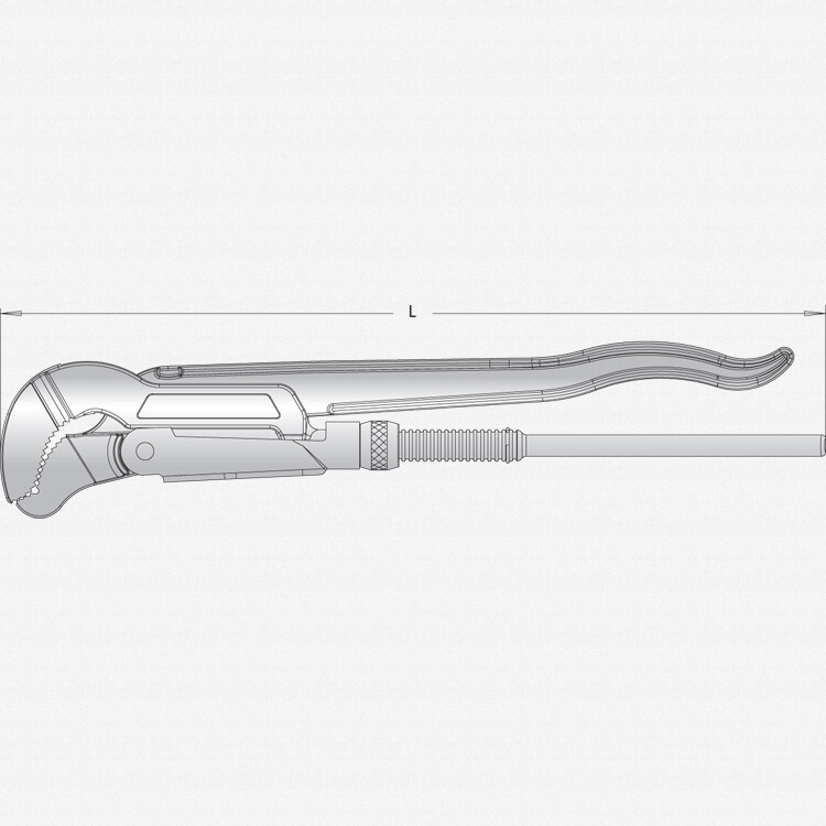 Gedore 100 1.1/2 Pipe wrench ECK-SCHWEDE-snap 1.1/2"