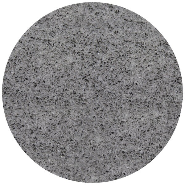 30'' Round All-Weather Quartz Restaurant Table Top in Storm Gray Marble Finish