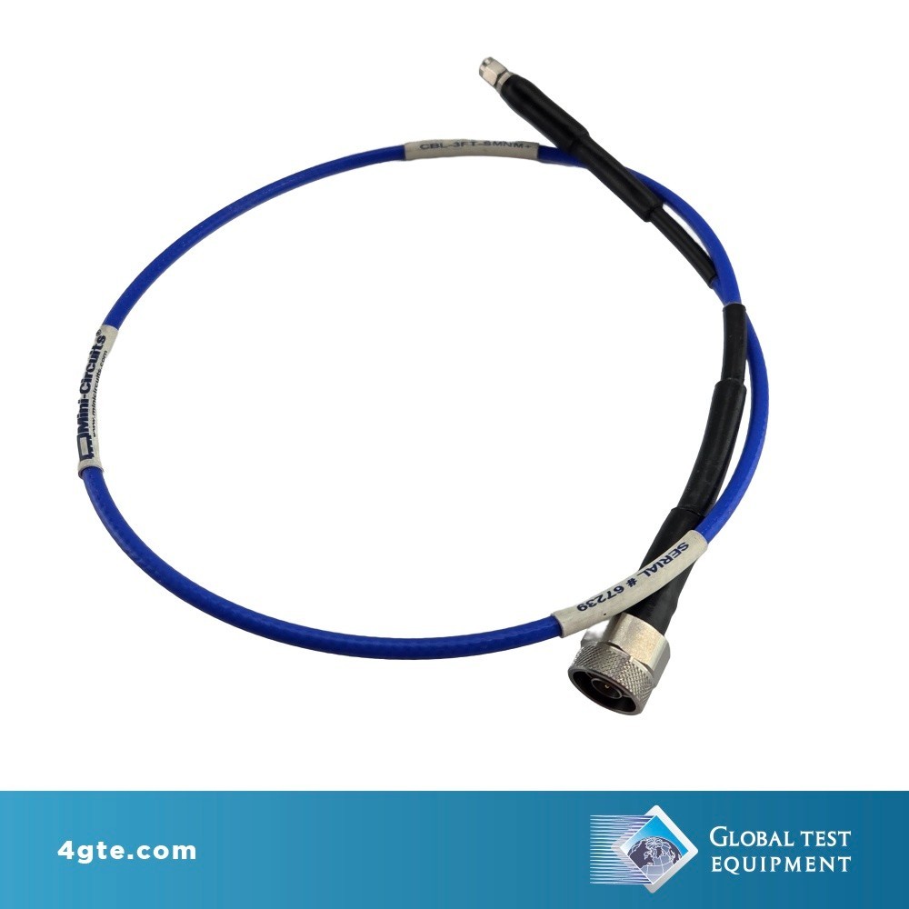 Mini-Circuits CBL-3FT-SMNM+ Test Cable, 18 GHz, 3-foot, Type N(m) to SMA (m)