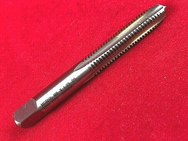 M8 X 1.25 8MM Plug Hand Tap Morse MT3838009 RH USA D5 Metric 4 Flute