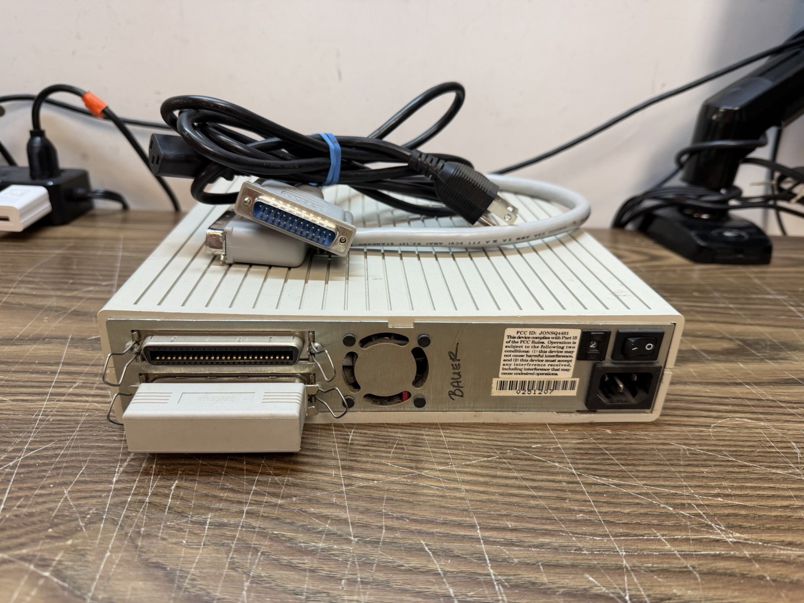 VINTAGE POWER USER EXTERNAL SCSI SYQUEST 44 MB REMOVABLE DRIVE