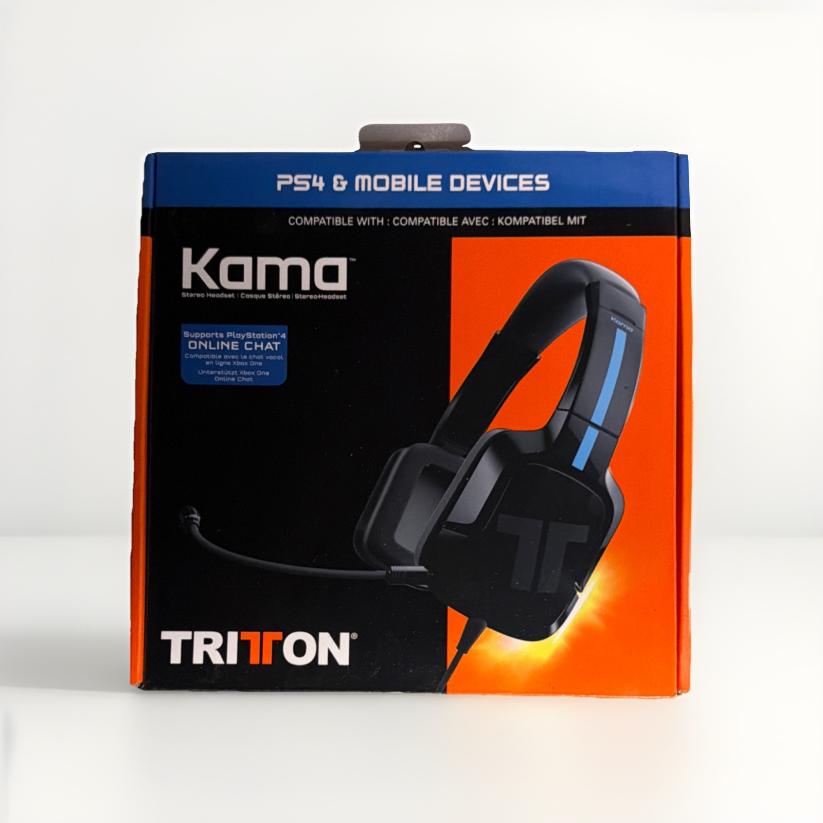 Tritton Kama PS4 Black Double Ear-Cup Headband Headset Boom Mic for PS4 Mobile
