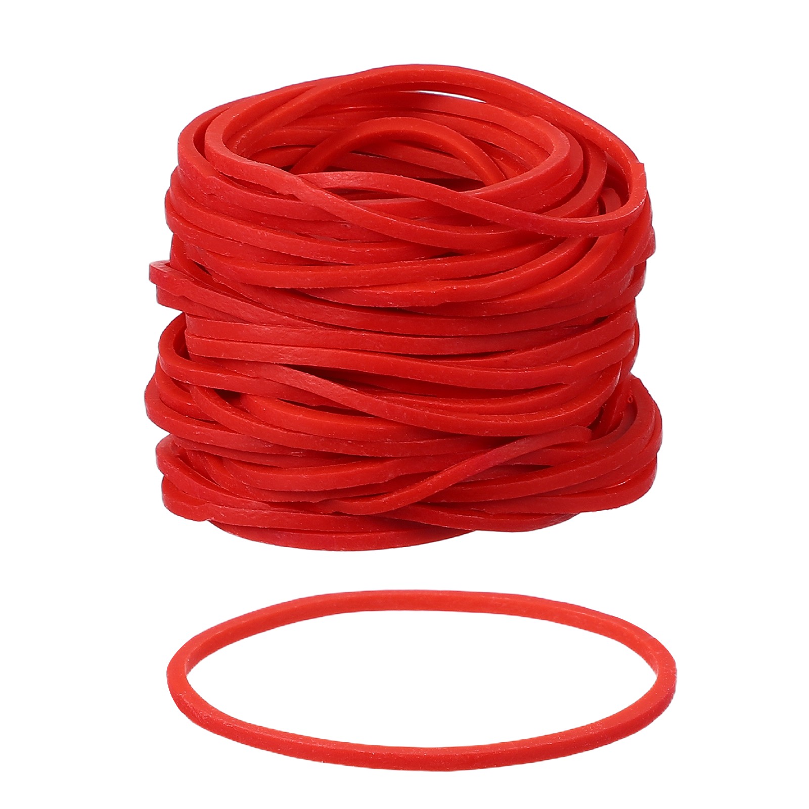 2.4" x 3/50" 250 Pcs Red Heavy Duty Elastics Rubber Bands for File Folder