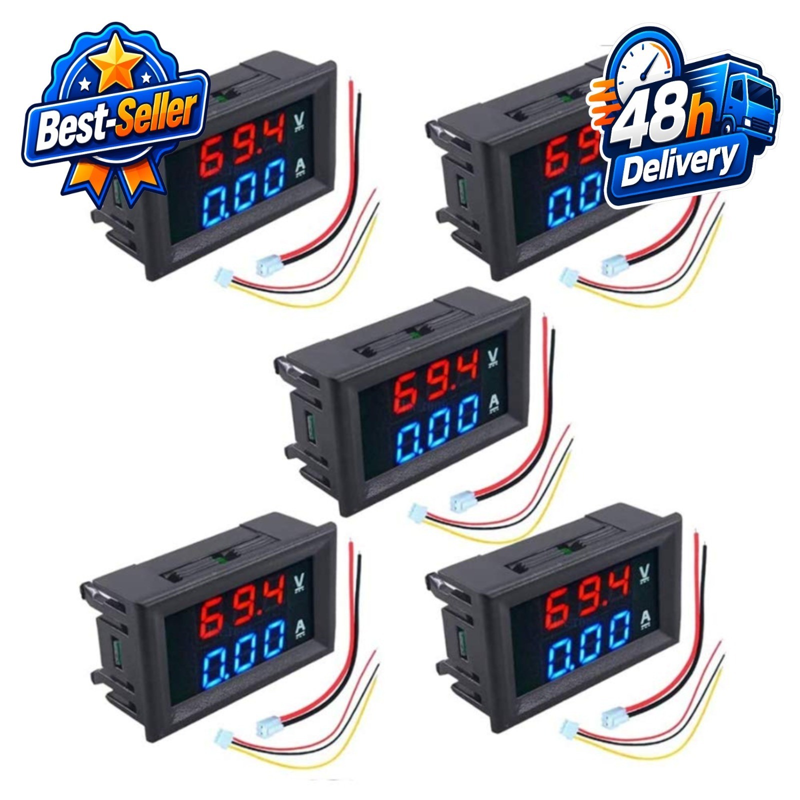 diymore Digital Volt Amp Meter 0.28" Waterproof DC 100V 10A