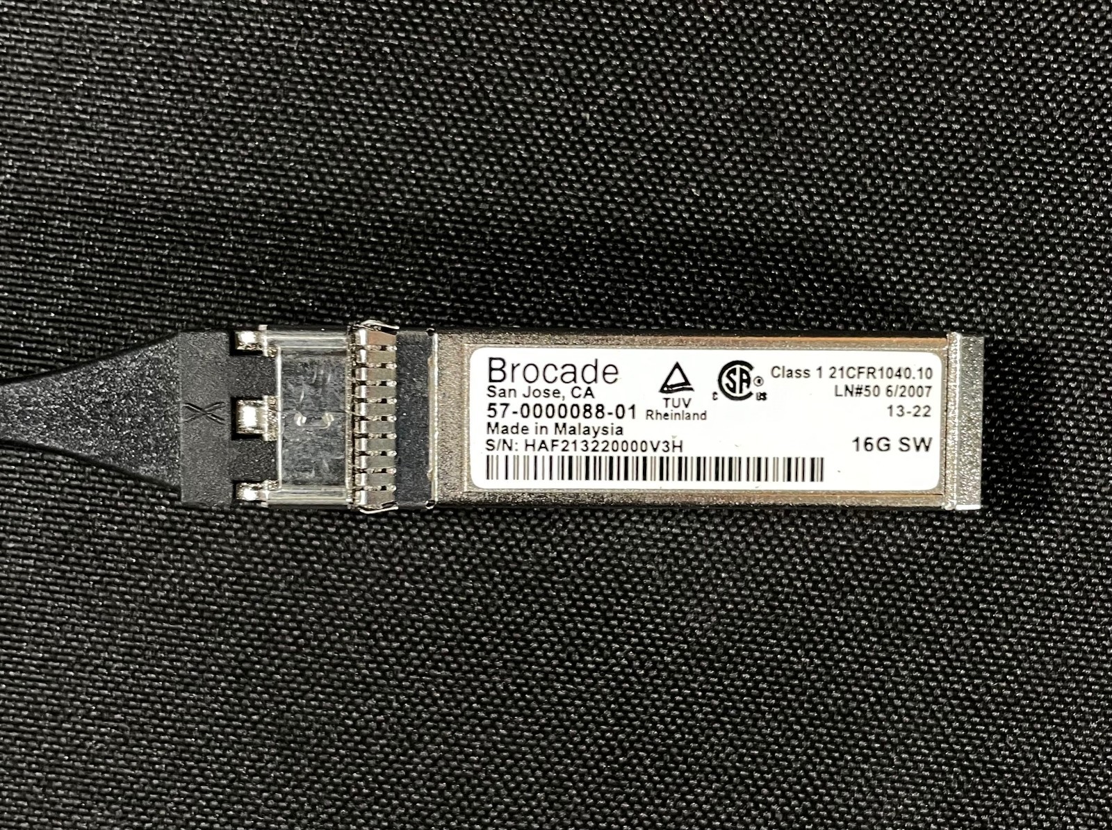 57-0000088-01 Brocade  16GB SW 125M 850NM SFP+ Transceiver XBR-000192 -Fast Ship