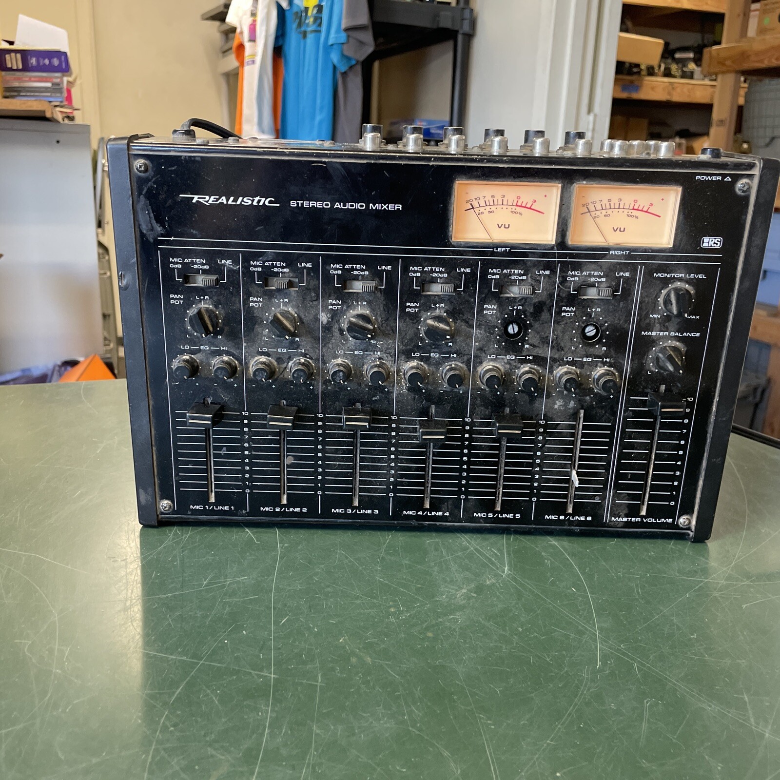 Realistic 32-1210 Stereo Audio Mixer Untested
