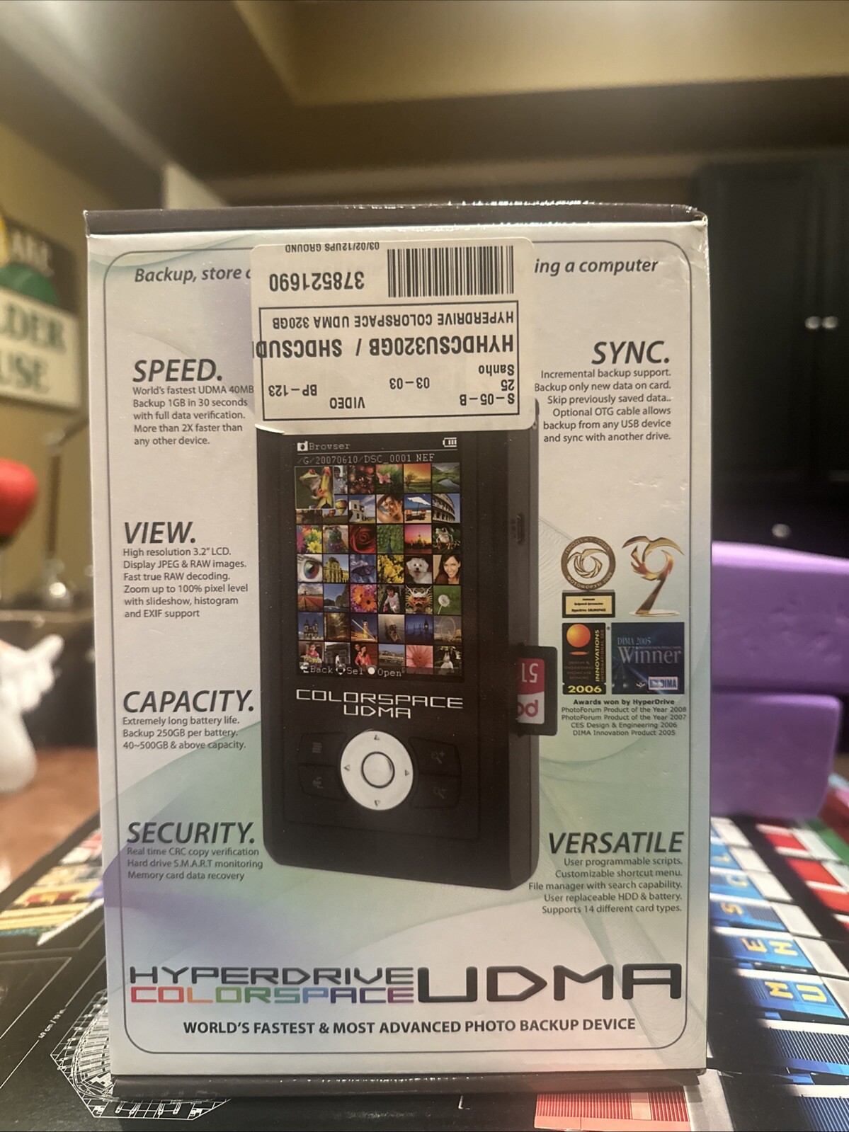 Photo Backup Drive - ColorSpace 3.2" LCD Backup Photo Storage Device