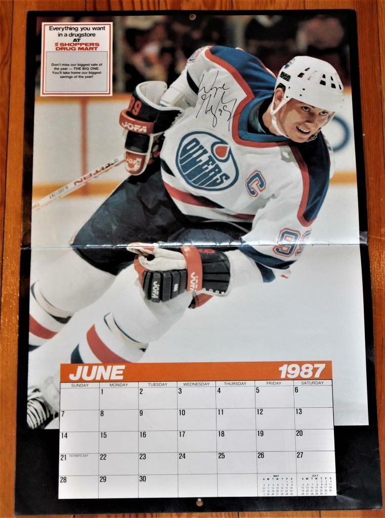Vintage1986 Edmonton Oilers Team Signed Calendar Gretzky Messier Kurri Coffey!