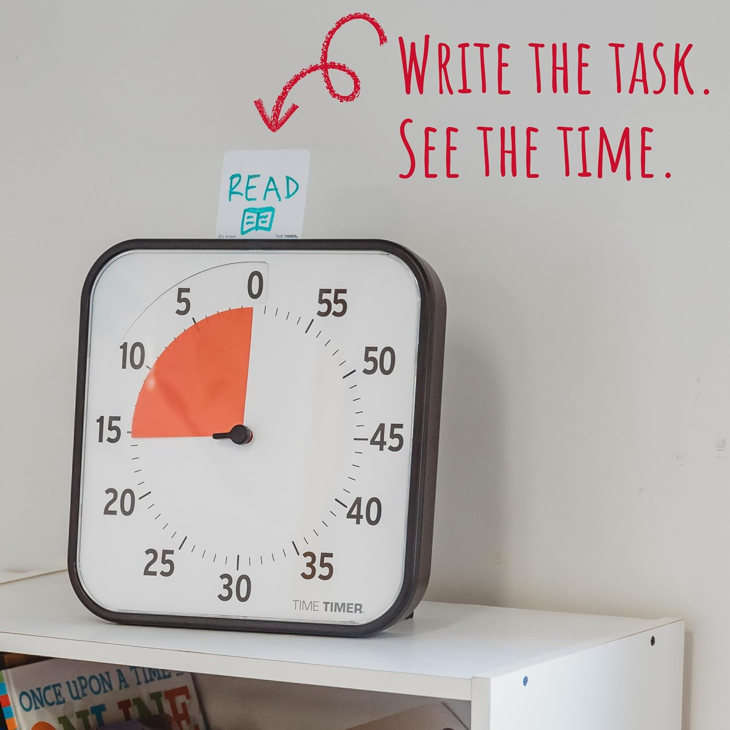 12 inch Visual Timer 60 Minute Kids Desk Countdown Clock with Dry Erase Activity