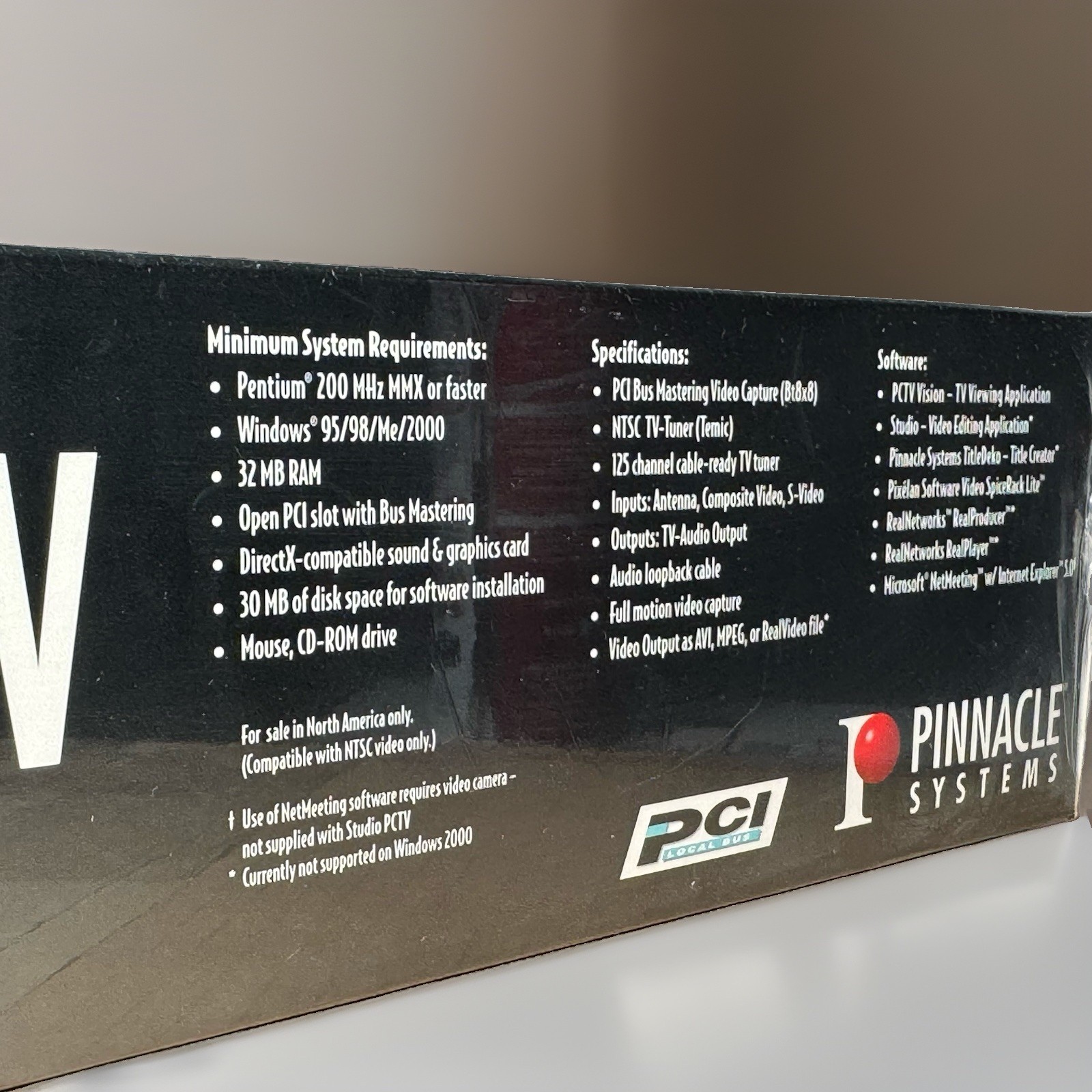 Pinnacle Systems Studio PCTV PRO PCI Windows 95/98/Me/2000