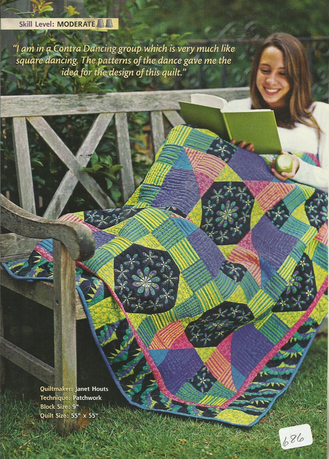 C0544 SQUARE DANCE  QUILT  PATTERN/INSTRUCTIONS