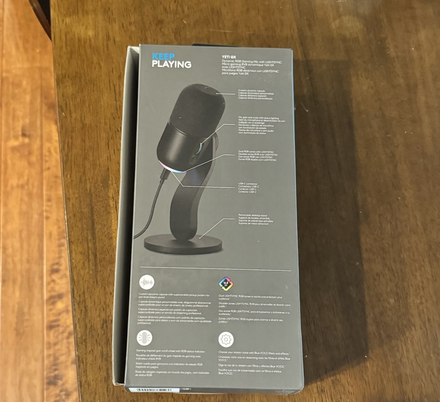 Logitech Yeti GX Dynamic RGB Gaming Mic with LightSync