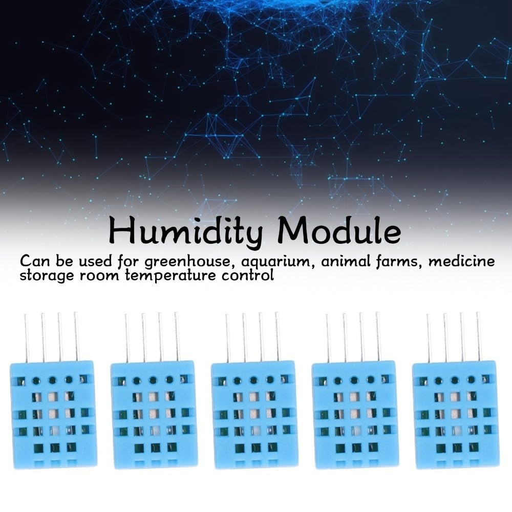 5Pcs Digital Temperature Humidity Sensor Module – High Sensitivity DHT11 for ...