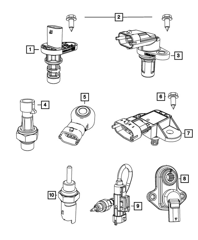 Genuine Mopar Crankshaft Position Sensor 68070490AC