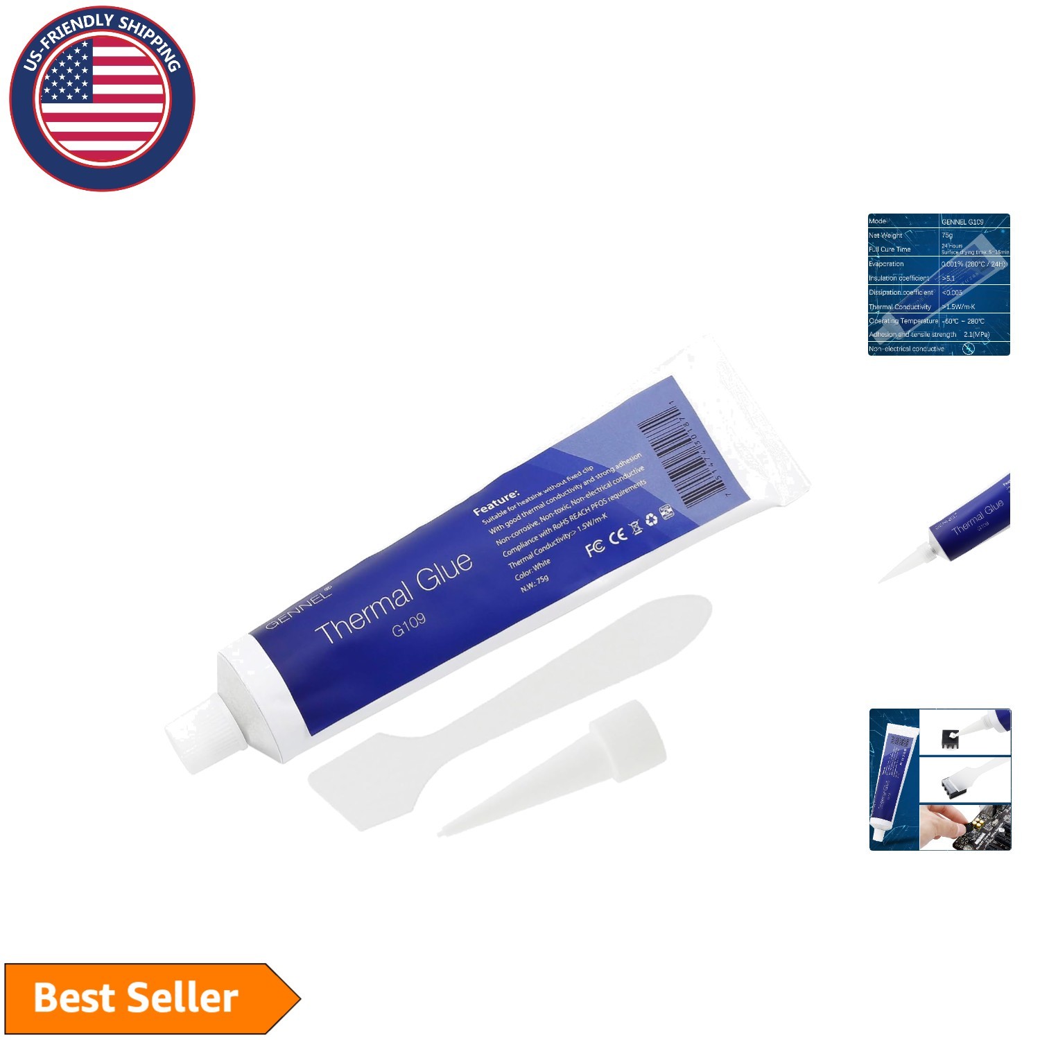 G109 75g Thermal Conductive Silicone Paste for Electronics and Heatsinks
