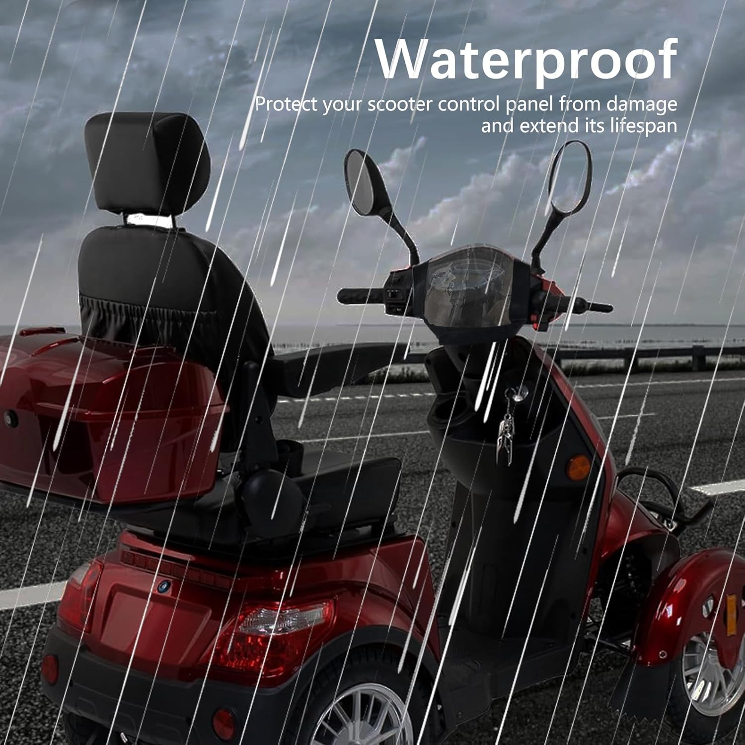 Mobility Scooter Control Panel Cover Waterproof Tiller Dash Board Accessory Part