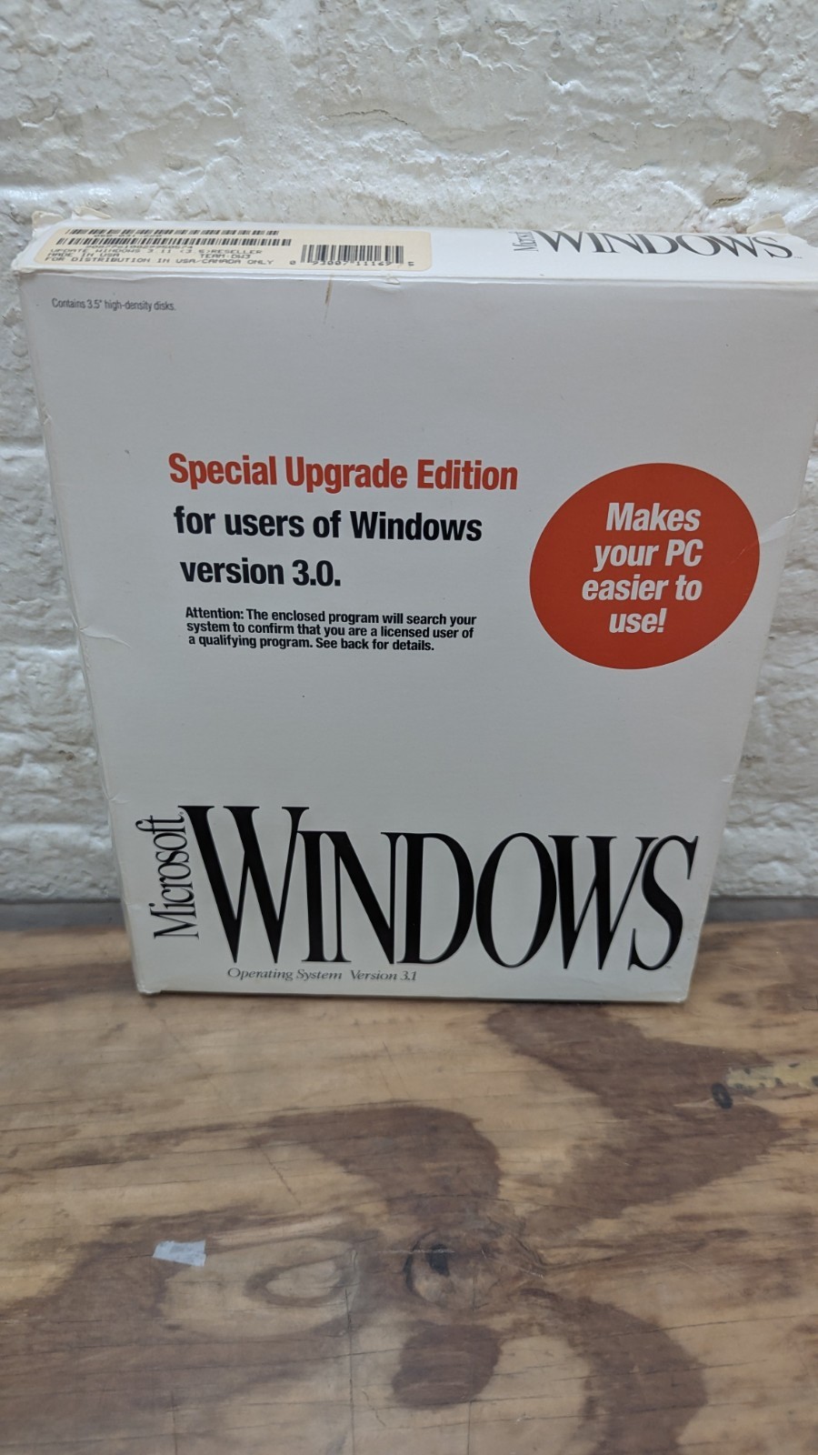 Microsoft Windows Operating System Version 3.1 Special Upgrade Edition Complete