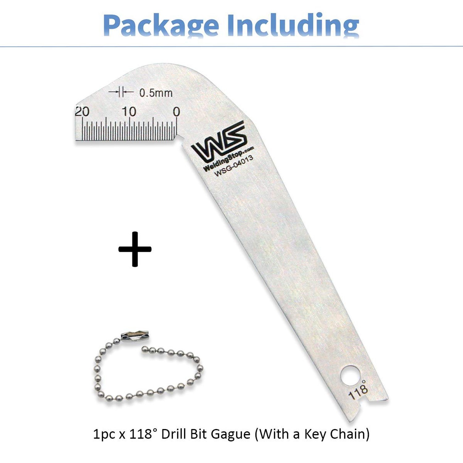 WeldingStop Drill Bits Gage 118 Degree Angle Drill Sharping Gauge, Stainless ...