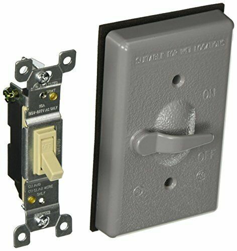 Bell Single Gang Weatherproof Switch Cover Gray 5121-0/527362