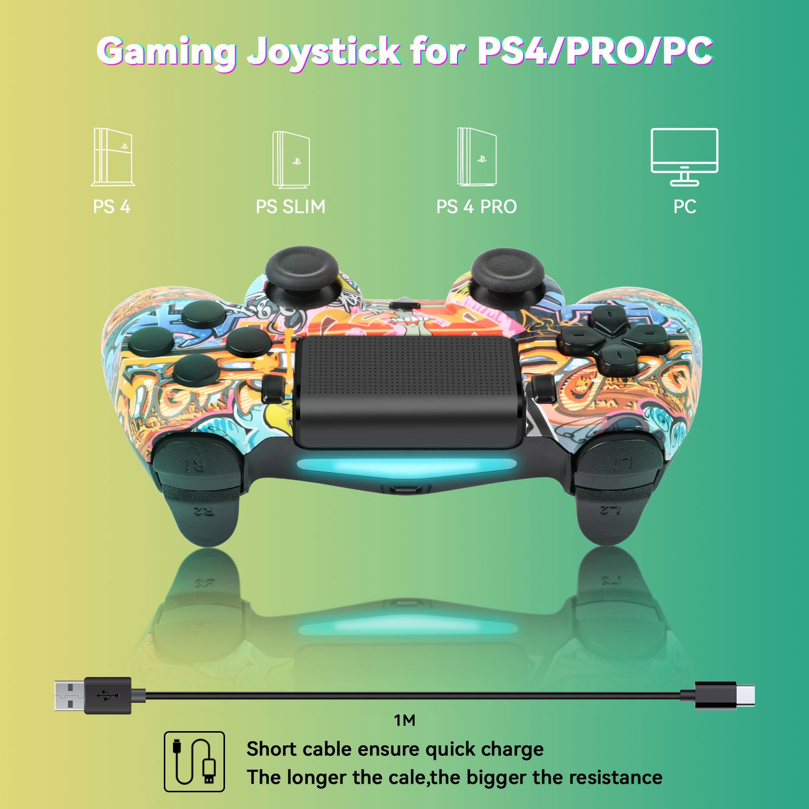 Wireless Controller for PS4 PlayStation 4 PS4 Pro Slim Bluetooth Gamepad US