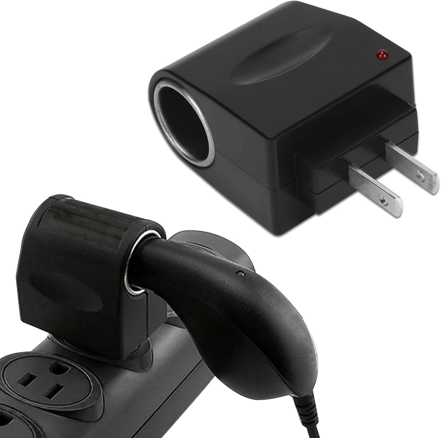 Durable Cigarette Lighter to Wall Plug Adapter - Safe & Efficient 2V Converter