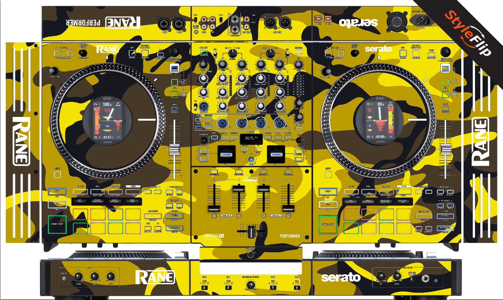 Rane Performer Skin | Yellow  Camo | Protective Decal | StyleFlip Skins