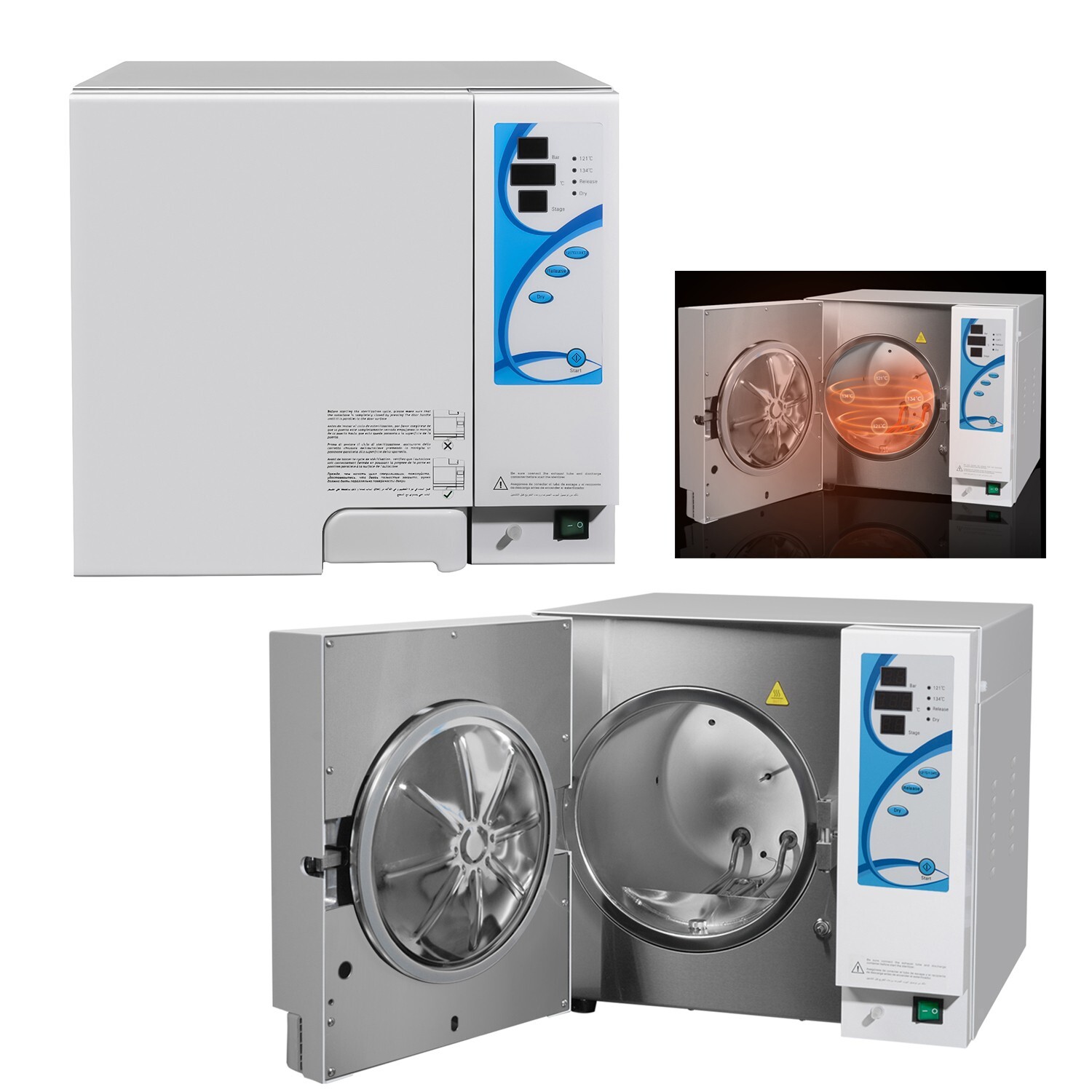 18L Dental Autoclave Steam Sterilizer with Drying Function Disinfection Unit US
