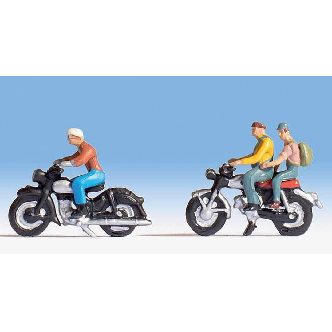 Walthers 949-6061 Motorcyclists 3 Riders and 2 Bikes HO Scale