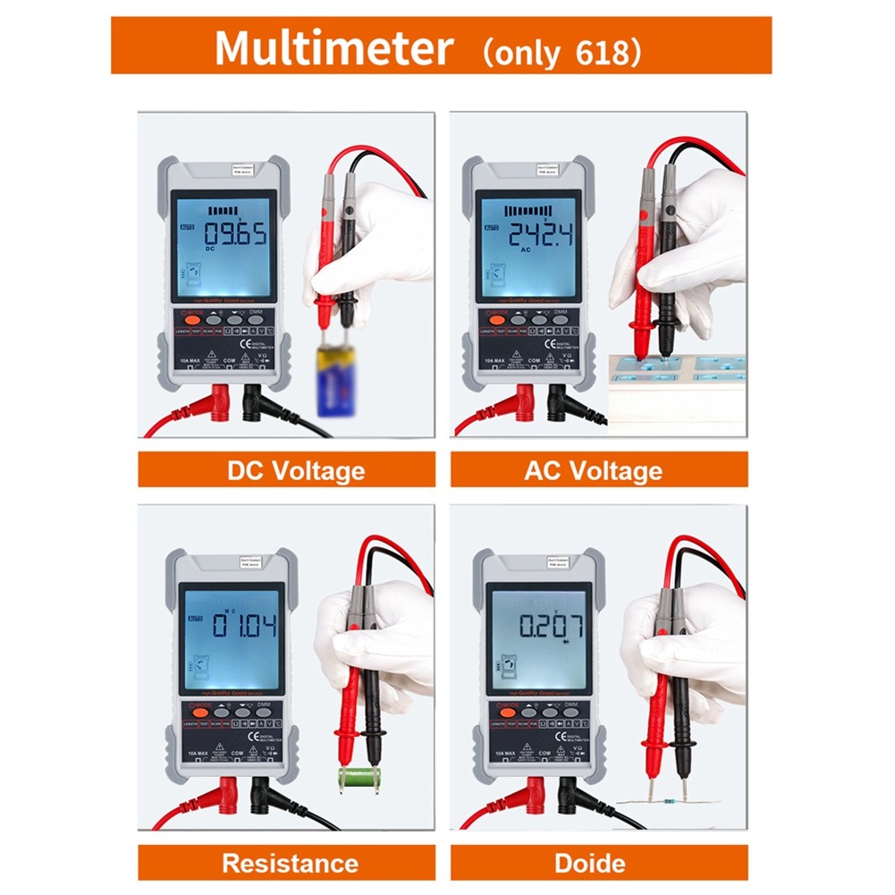 ET618 Cable Tester with LCD Display Analogs Digital Search POE Test Cable5001