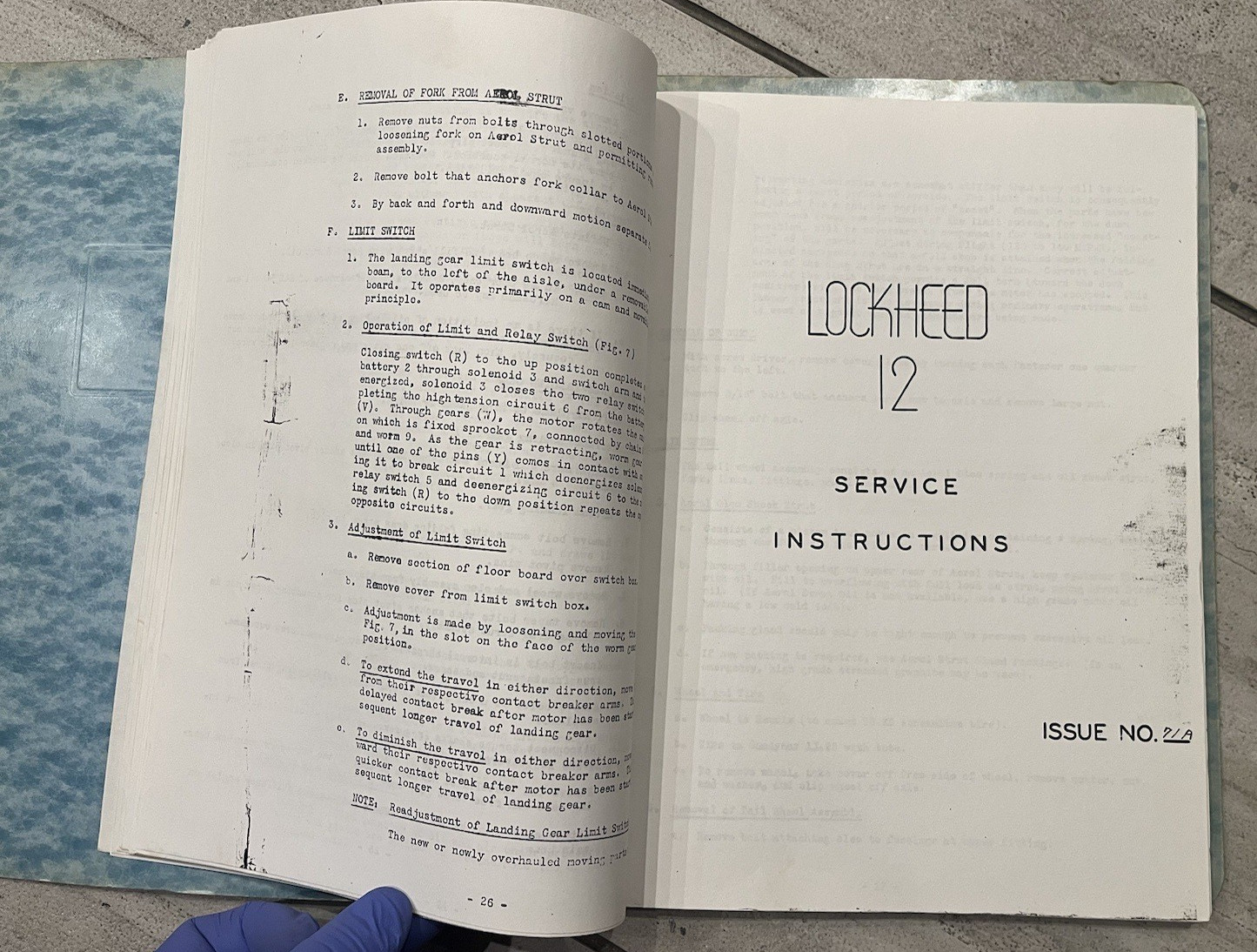 Lockhead 12 Service Manual Illustrated Older Copy
