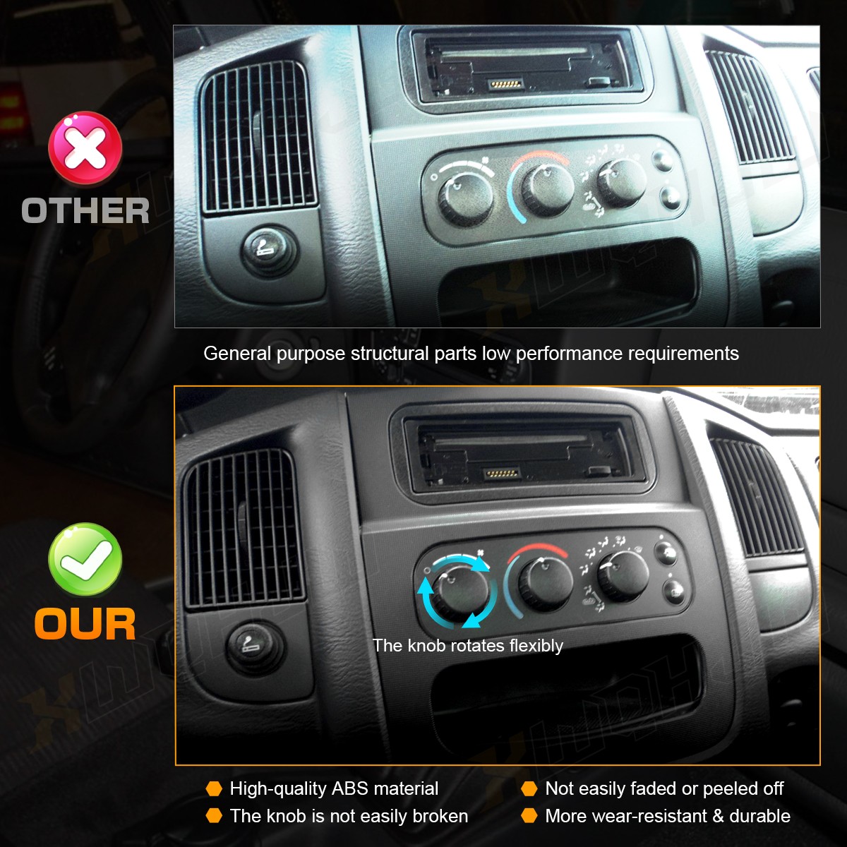 For 2006——2008 Dodge Ram A/C Temperature Heater Climate Control Switch Module