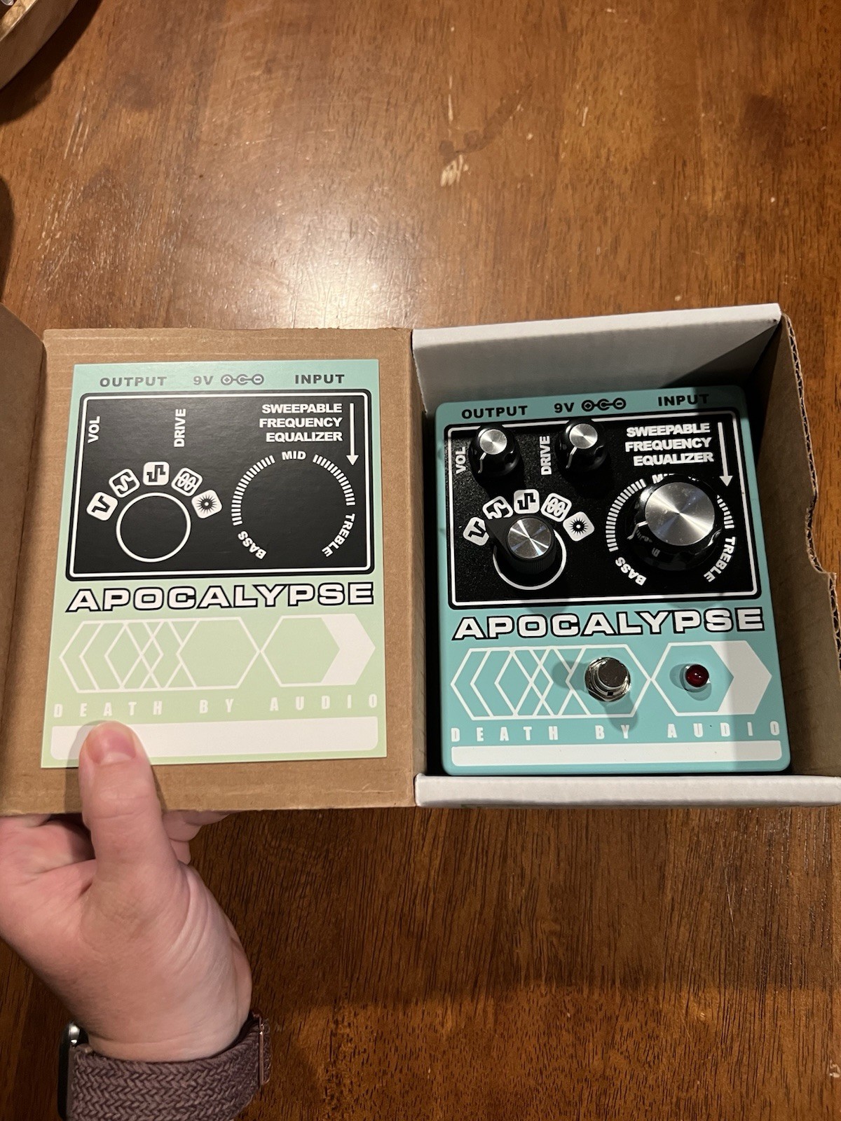 DEATH BY AUDIO Apocalypse Fuzz Effects Pedal Pale Green