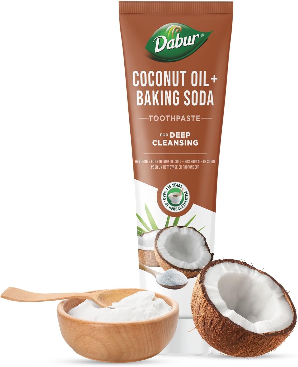 Dabur Coconut Oil Baking Soda Toothpaste - 100 ml | Everday Use | Paraben Free