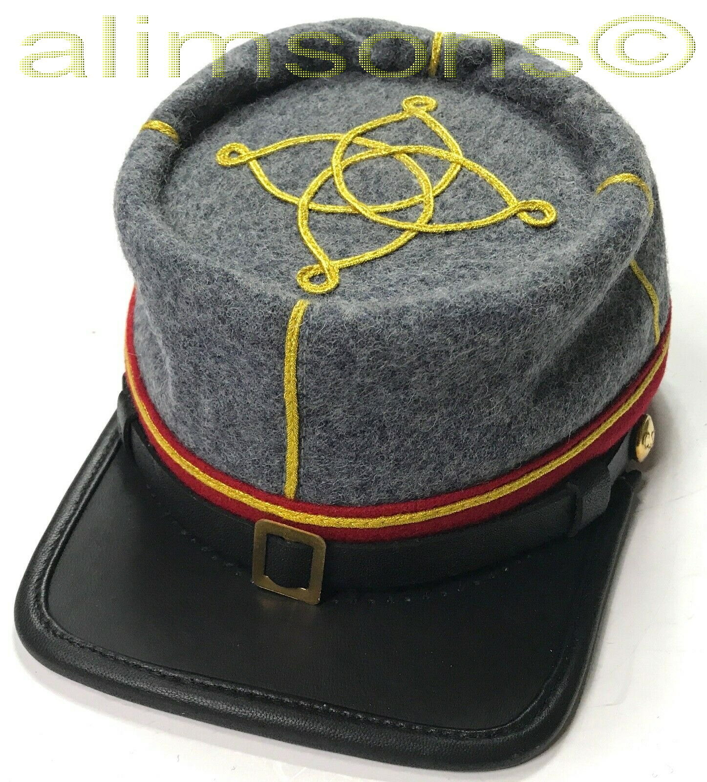 CIVIL WAR CONFEDERATE CSA LIEUTENANT ARTILLERY OFFICER KEPI FORAGE-ALL SIZES!!!!