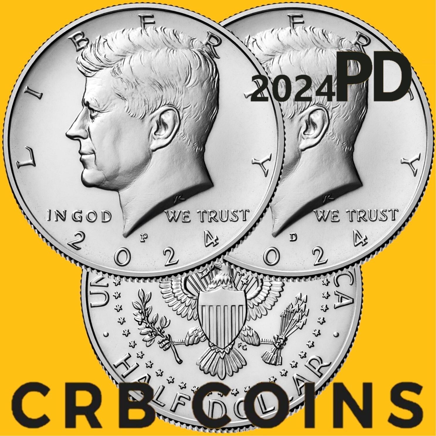 2024 P&D United States Kennedy Half Dollar 2 Coin Set - KM#A202b - (BU) - HD24PD