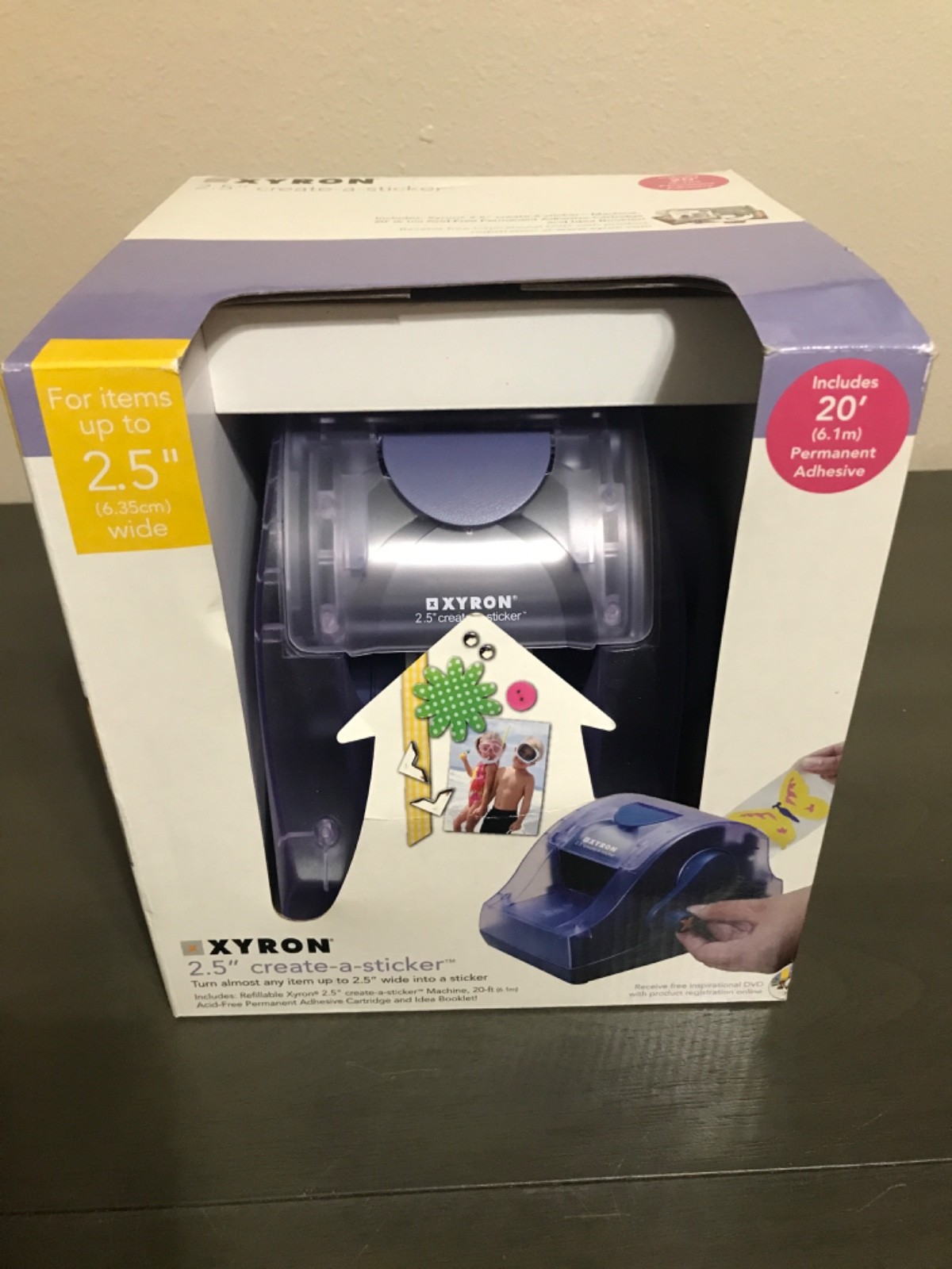 Xyron Create A Sticker 2.5" Sticker Maker Model XRN250-CFT