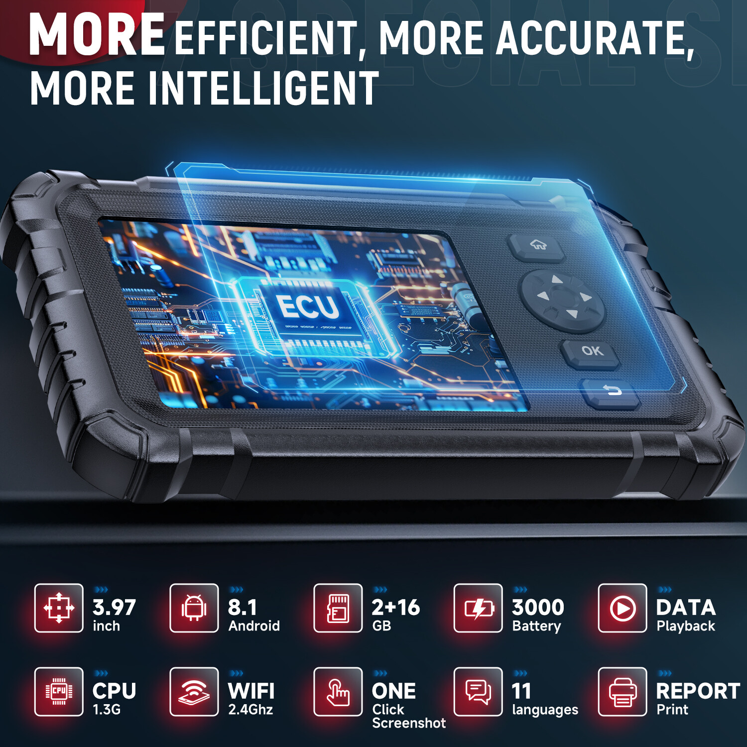 LAUNCH CRP129HD Diesel Heavy Duty Truck Diagnostic Scanner DPF Injector Coding