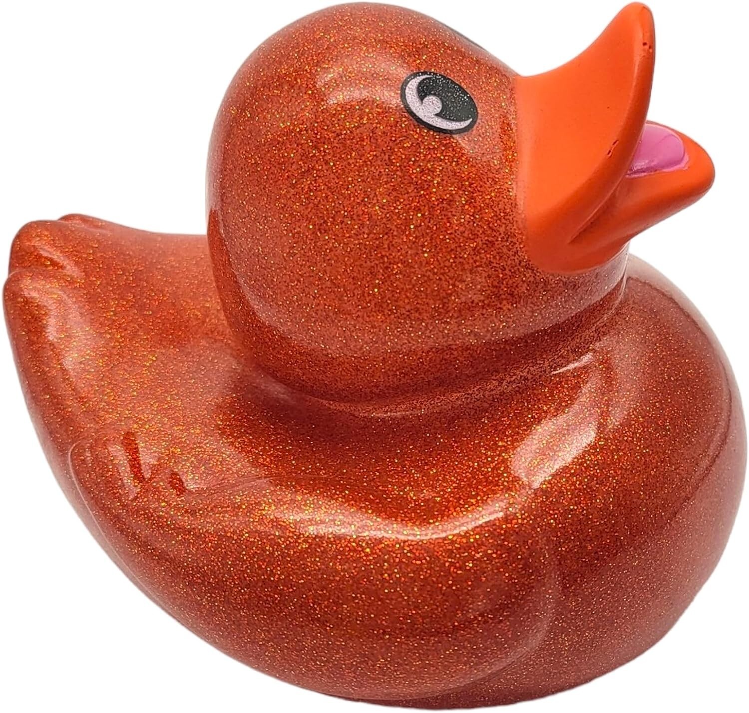 Large 6" Tall Glitter Rubber Duckies (12 Pack)